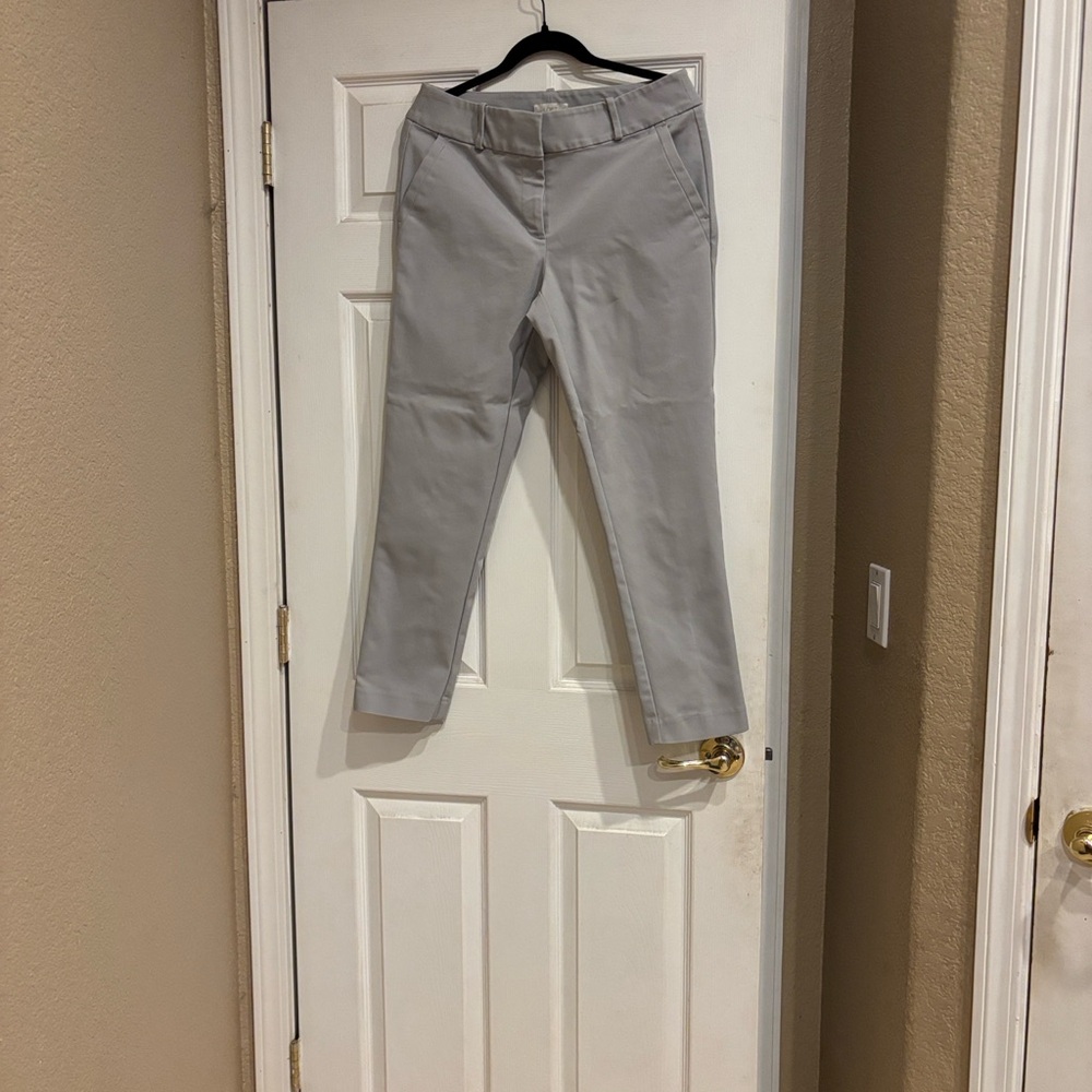 Gray Chino Pants loft curvy ankle size 8 - Picture 2 of 5